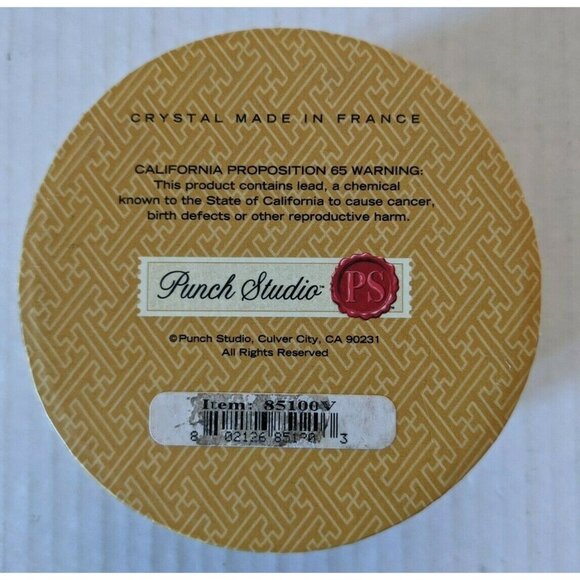 Vintage Punch Studio Crystal Paperweight A Monogrammed 3.5" Made In France - Picture 8 of 8